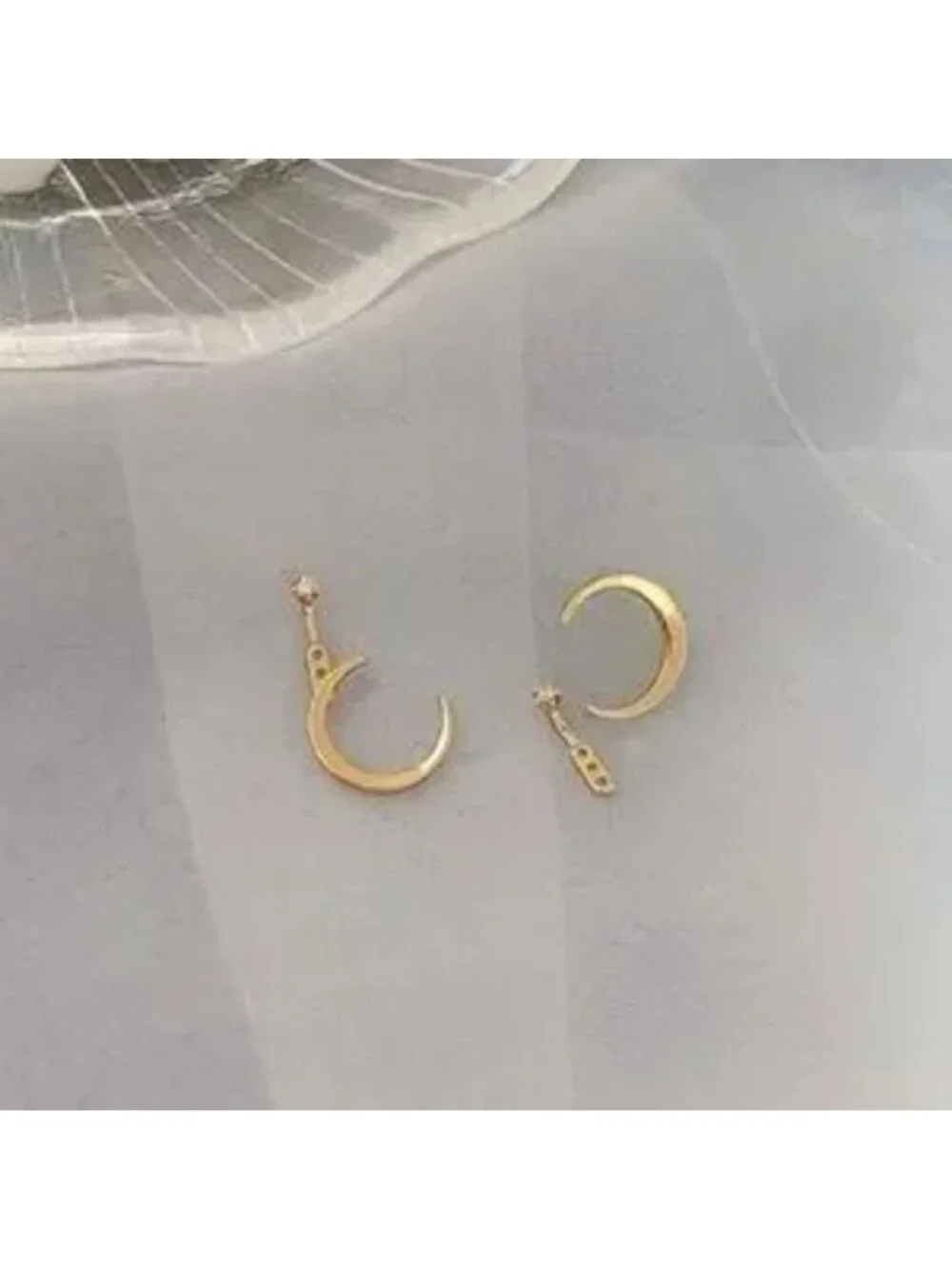 Gold Moon Star Earrings